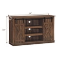 thumbnail image 3 of Costway Sliding Barn TV Stand Console Table for TV's Up to 60'' Entertainment Center Brown, 3 of 11