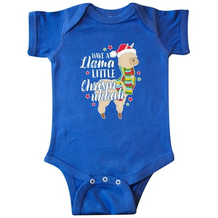 

Inktastic Happy Holidays Have a Llama Little Chrismukkah Gift Baby Boy or Baby Girl Bodysuit