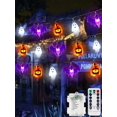 thumbnail image 1 of Cadena de luces para Halloween, EXF, 3D, diseño de calabaza, murciélago, fantasma, 30 LED, 1 of 7