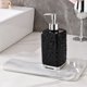 thumbnail image 2 of Botella dispensadora de desinfectante de manos Bomba recargable | 450 ml de plástico | Soporte para champú de loción de jabón | Organizador de encimera de cocina de baño moderno | Blanco Negro Gris, 2 of 7