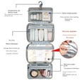 thumbnail image 4 of Casual Outdoor Foldable Large Capacity Travel Organizer Zipper Bag Hanging Zipper Storage Bags Folded Cosmetic Bags Makeup Bags Storage Toiletry Bag GREY S, 4 of 8