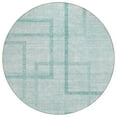 thumbnail image 2 of Addison Rugs Chantille Indoor/Outdoor Transitional Geometric Teal Washable Round Rug, 8' x 8', 2 of 6