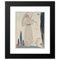 thumbnail image 2 of George Barbier 20x24 Black Modern Framed Museum Art Print Titled - Cypress and Rose; Doeuillet Summer Dress (1914), 2 of 5