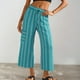 thumbnail image 1 of WILLBEST Pantalones Palazzo de Verano para Mujer, Informales, de Pierna Ancha, Cintura Alta, Holgados, a Rayas, para Playa, para Viajes, con Estilo y Comodidad Diarios. Extra Grande, 1 of 4