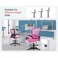 thumbnail image 2 of Dkelincs Mesh Drafting Chair Tall Office Chair Ergonomic Computer Desk Chair Adjustable Task Chair with Foot Ring, Pink, 2 of 6