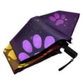 thumbnail image 5 of Colorful Dog Paws Stars Print All Weather Umbrella Triple Folding Parasol 6 Ribs UV Protection Portable, 5 of 8