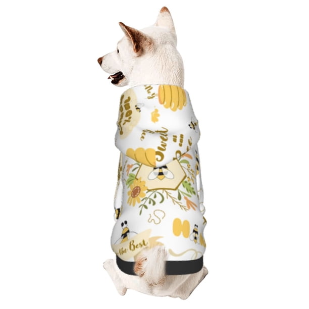 Balery Farm Bee Cute Honey Sudadera con Capucha para Perros Pequeños – Ropa para Mascotas, Disfraz para Perros y Gatos, Ideal para Fiestas y Cosplay-Large