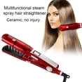thumbnail image 1 of Ceramic Fast Heat Dry Wet Dual Use Electric Steam Hair Bangs Curler Straightener, 1 of 7