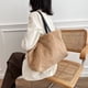thumbnail image 4 of Bolsa Bolso de hombro con asa superior de color de moda para mujer Totes de gran capacidad (caqui) JShteea Para Estrenar, 4 of 9