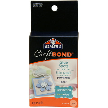 Elmer's Craft Bond Small Thin Glue Spots, 300 (Best Glue For Scrapbook Paper)