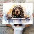 thumbnail image 4 of Spinone Italiano Dog Canvas Bathroom Décor - Unique Bath Wall Decor - Modern Canvas Bathroom Wall Art - Room Decor - Bathroom Decorations - Restroom Sign - Wall decor living room, 4 of 4