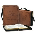 thumbnail image 3 of FOR U DESIGNS Sunflower Brown Bible Cover for Women Men Washable Leather Bible Cover Size X-Large with Zipper Church Bag Book Carrying Case Trust in the Lord with All Your Heart, 3 of 7