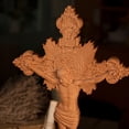 thumbnail image 5 of Catholic St. Benedict's Cross Handmade Wall Wooden Cross Exorcist Family Protection Church Decorative Ornaments - With Base, 5 of 5