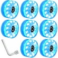 thumbnail image 1 of Roues de Patin à Roulettes 4/8 Pcs avec Roulements Installés Roues Lumineuses Lumineuses pour Patinage à Double Rangée et Planche à Roulettes 82A 32mmx58mm, 1 of 9