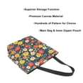 thumbnail image 3 of FORMRS Womens Canvas Tote Bag with Zipper Inner Pocket Shoulder Handbag, Vibrant Flowers, 3 of 7
