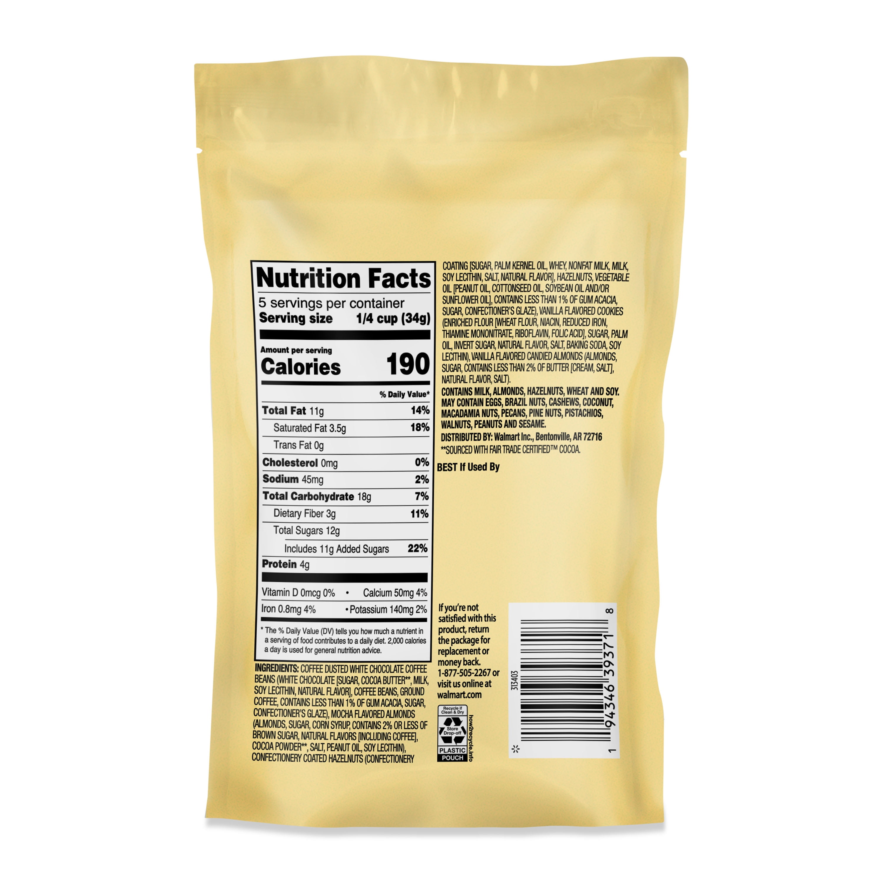 Great Value Vanilla Latte Trail Mix, 6 oz