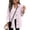 Pink-#007, variant on Women's Polka Dot Waffle Knit Shacket Loose Fit Button Down Shirt Long Sleeve Collared Top with Chest Pocket Casual Fall Shirt Jacket,Black M