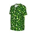 thumbnail image 2 of Balery Happy St. Patrick's day Baseball Jersey for Men Casual Button Down Shirts Short Sleeve Active Team Sports Uniform-Small, 2 of 9