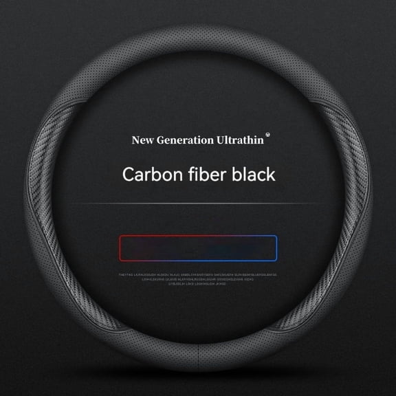 BOXIANG Full Leather Cover for All Seasons Auto Steering Wheel Cover Ultra-Thin Non-Slip Round Breathable Car Steering Wheel Protector