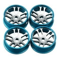 thumbnail image 3 of 4x Metal Wheel Hub Rim Set /128 RC Car - Blue, 3 of 8