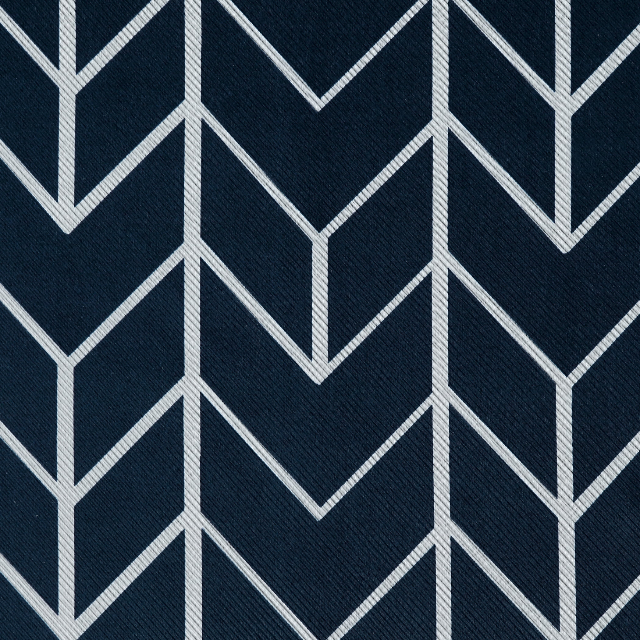 Sun Zero Kenwood Chevron Blackout Grommet Curtain Panel, 40"X95", Navy