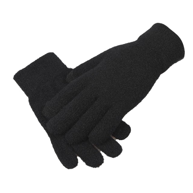 Naiovety Guantes completos Invierno Cálido Pantalla táctil Estudiantes Térmico Flexible Calentador de manos Al aire libre Felpa Mitones Suministros térmicos Negro