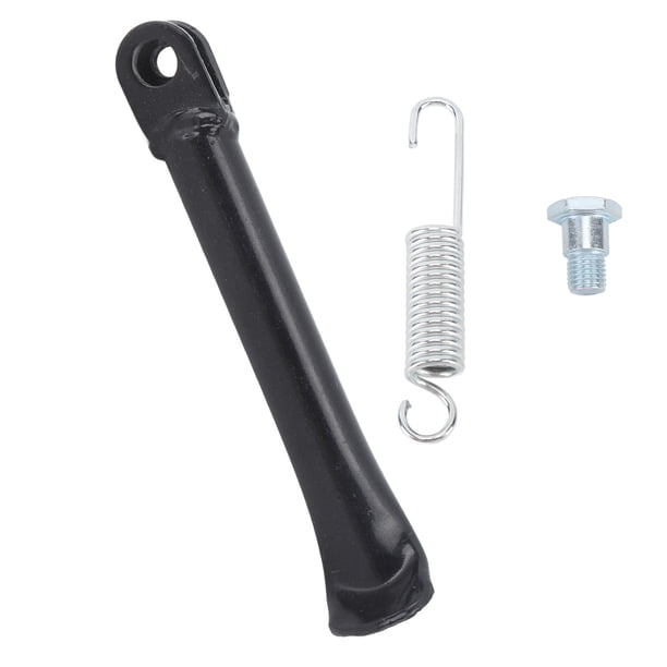 Pata de cabra lateral para motocicleta de 170 mm con soporte de pie de estacionamiento con resorte, compatible con motocicletas de 50 cc, 70 cc, 90 cc, 110 cc y 125 cc.