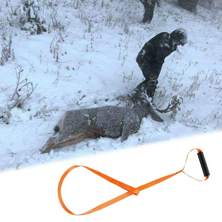 ASKMZ Deer Tow Rope Deer Drag Sturdy High Strength Break Resistant Comfort Grip Handle Heavy Duty Adjustable Weather Resistant Antler Drag