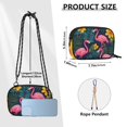 thumbnail image 4 of FORMRS Mini Crossbody Bag for Women Adjustable Shoulder Rope Travel Casual Phone Purse, Yellow Floral Flamingo, 4 of 7