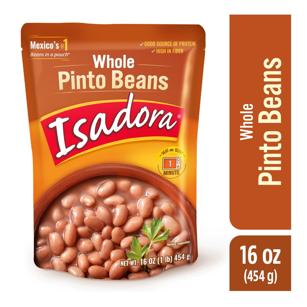 (5 pack) Isadora Whole Pinto Beans in a Pouch, 16 oz