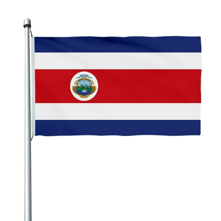 Aihccy Costa Rica Flag with Brass Grommets Size - 3x5Ft