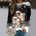 Christmas Sweatshirt for Women Vintage Long Sleeve Fashion Holiday 2024