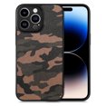 thumbnail image 6 of Feishell Supports Wireless Charging Case for iPhone 12 Pro Max,Luxury Camouflage Pattern Military Grade Camera Lens Protective PU+PC+TPU Shockproof Slim Back Cover.For iPhone 12 Pro Max,Brown, 6 of 12