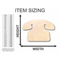 thumbnail image 2 of Unfinished Wood Phone Shape - Craft - up to 46" DIY 20" / 3/4", 2 of 3