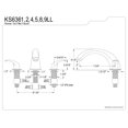 thumbnail image 2 of Kingston Brass KS6362LL 8 Inch -18 Inch Widespread Roman Tub Filler - Oil Rubbed Bronze, 2 of 2