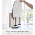 thumbnail image 3 of Yamazaki Home Round Cutting Board Stand, Black, Steel, Water Resistant, No Assembly, 3 of 7