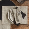 thumbnail image 2 of Split P Black And Natural Block Print Placemat Set of 4, 2 of 3
