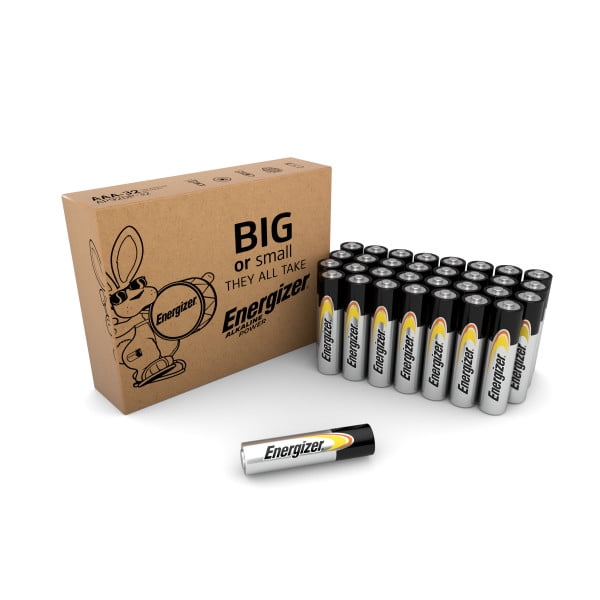 Energizer AA Batteries, Double A Long-Lasting Alkaline Power Batteries, 32 Count