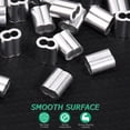 thumbnail image 4 of Cable Crimp 100Pack for Hardware Wire and Wire Rope Applications in Silver, 4 of 9