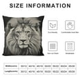 thumbnail image 5 of HENGT  Lion Decorative Throw Pillow Cover, Beautiful Male African Lion Head Black Double Sided Pillow Case Couch Pillow Cushion Covers Pillowcase for Men Woman, 5 of 5