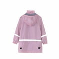 thumbnail image 5 of safuny Rainy Season Children's Raincoat Jacket Cute Print Hooded Mid-length Jacket with Pockets Solid Childs Clothes Playwear Long Sleeve Windproof Pink 4-5 Y, 5 of 8