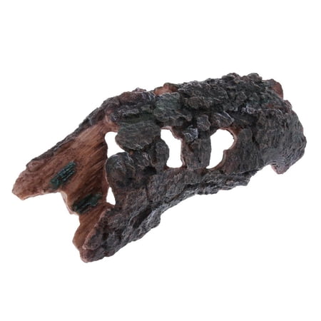 Reptile Turtle Climbing Artificial Hiding Cave Tank Decor Ornament, Easy to Clean Bark