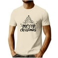thumbnail image 2 of Tops para hombre, blusas y camisas de cuello redondo y manga corta para hombre, camisetas deportivas informales con estampado navideño a la moda para hombre, blusas de cuello redondo y manga corta, bl, 2 of 5