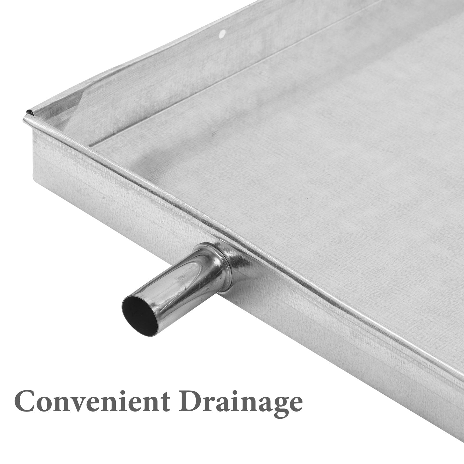 Pawsdot Plated Silver Iron Air Conditioner Drain Pan for Storage - Leak Prevention and Durable