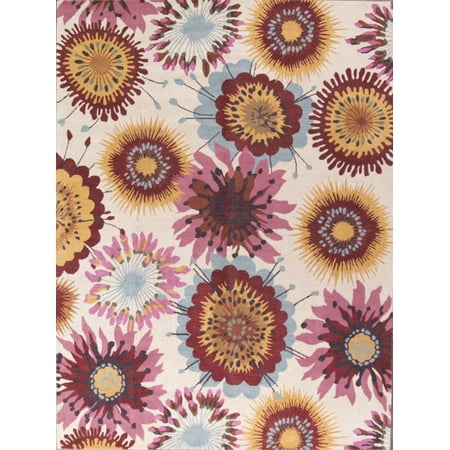 Indian Hand-Tufted 10x13 Floral Modern Oushak Large Oriental Area Rug