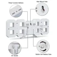 thumbnail image 4 of Digital 3D LED Big Wall Desk Alarm Clock Snooze 12/24 Hours Auto Brightness USB, 4 of 8