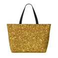 thumbnail image 2 of Xecao Gold Glitter for versatile beach bag for women includes zipper pockets and waterproof material, ideal for vacations and adventures., 2 of 7