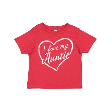 

Inktastic I Love My Auntie in White Chalk Heart Gift Toddler Boy or Toddler Girl T-Shirt