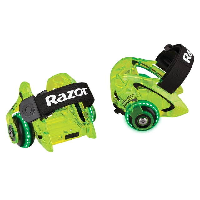 Ruedas de tacón Razor Jetts DLX de color verde neón con ruedas LED