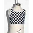thumbnail image 5 of vastwit Kids Girls Hip Hop Street Dance Outfit Jazz Performance Crop Top Vest Checkered Mesh Jogger Pants Set Red 14, 5 of 7